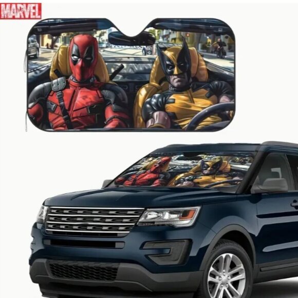 Deadpool Wolverine Windshield Sunshade Small or Medium NWT - Picture 1 of 8